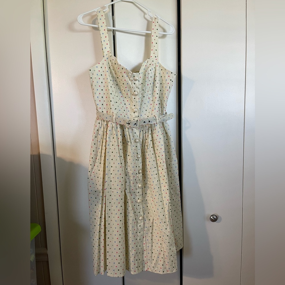 NWT Collectif Polka dot dress Size L